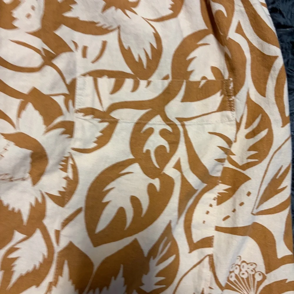 MADEWELL Women's summer beach boho Orange Linen-Blend Cami Midi Dress small - Picture 6 of 15